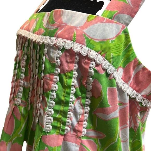 THE LILLY LILLY PULITZER ‎ FLORAL PINK & GREEN DRESS SIZE 12 - Picture 3 of 8